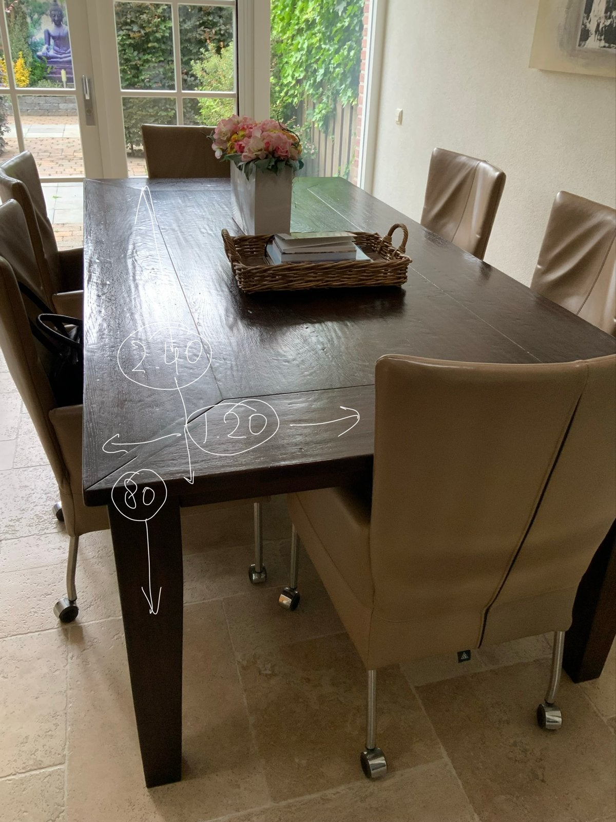 Eettafel - Engels antiek donker Eiken uitvoering