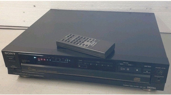 Sony 5cd speler cdp-c50 + afstandsbediening vintage 1988, Ophalen of Verzenden, Sony