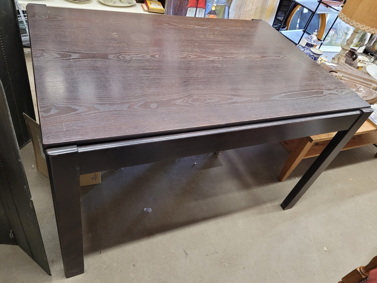 eettafel, bruin, uitschuifbaar van 130cm naar 220cm, Huis en Inrichting, Ophalen, Gebruikt, 100 tot 150 cm, 200 cm of meer