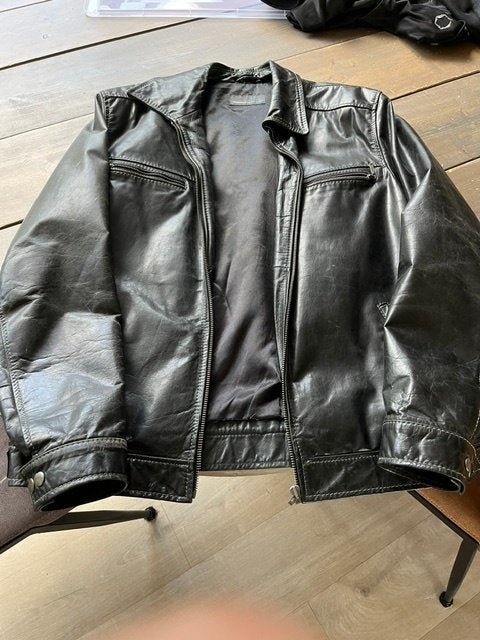 leren jas, Ophalen, Zwart, Maat 46/48 (XL) of groter, Rock'n Blue