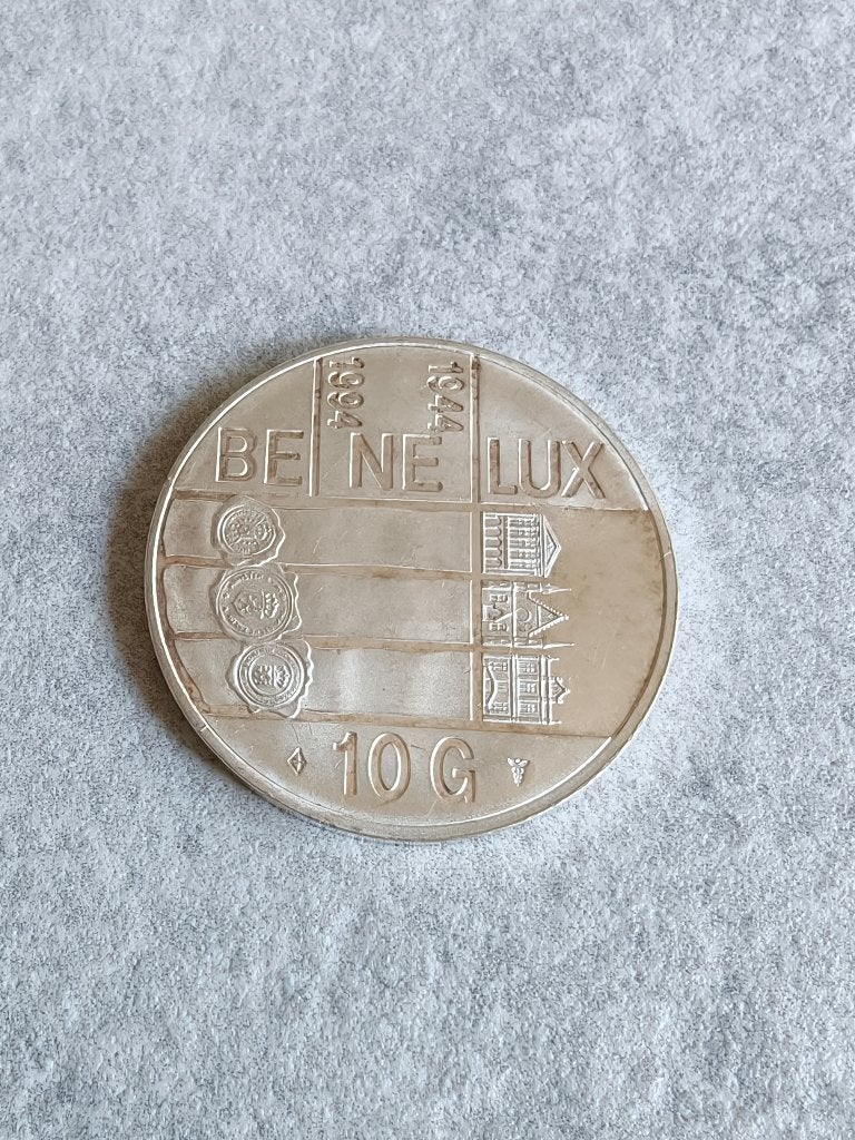 Zilveren 10 Gulden - 1994, Koningin Beatrix, Zilver, Ophalen of Verzenden, Losse munt