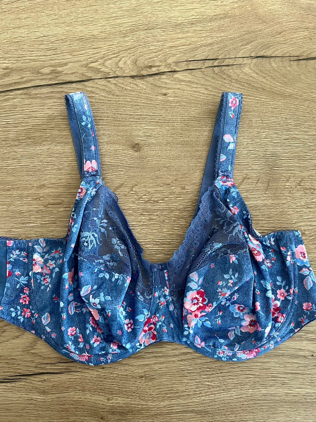 Elomi 90F full cup blauw bloem printje, Blauw, Ophalen of Verzenden, BH