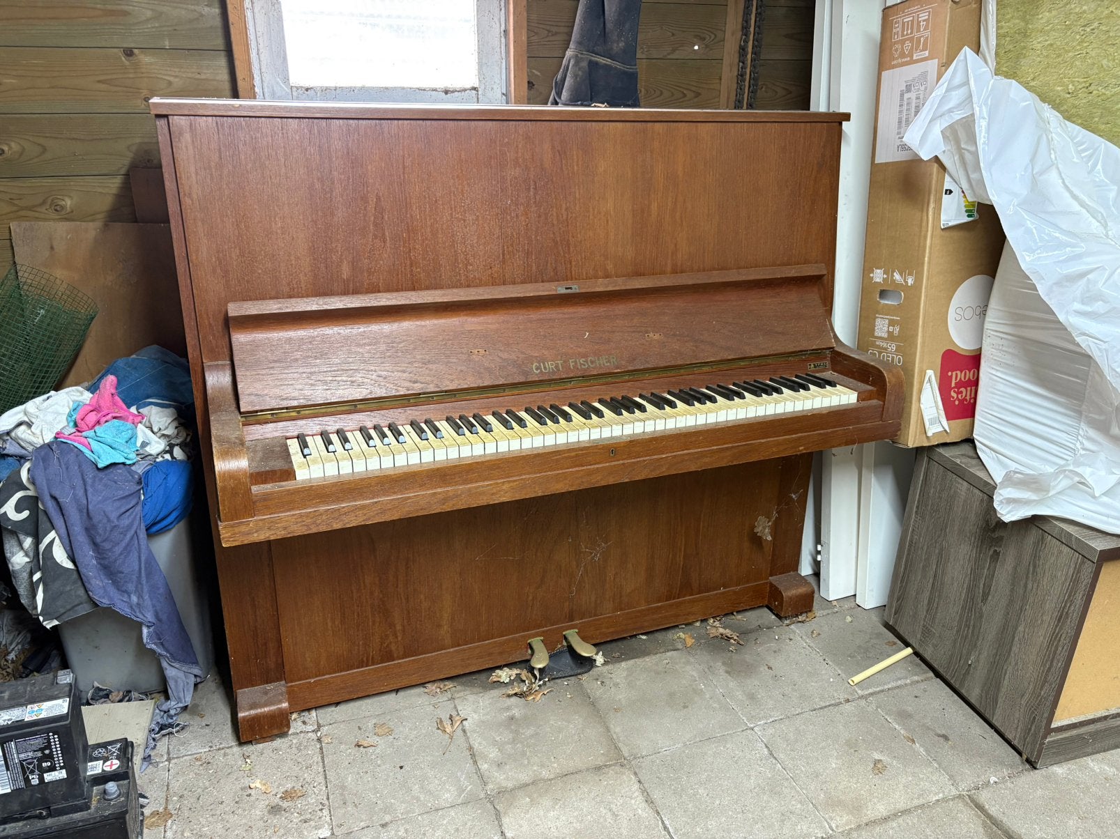 Gratis Curt Fischer Piano, Muziek en Instrumenten, Ophalen, Gebruikt