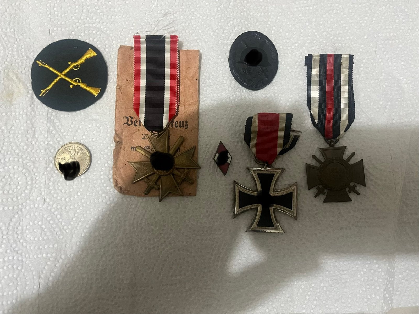 Diverse militaire onderscheidingen en emblemen, Verzenden, Overige soorten, Duitsland, Lintje, Medaille of Wings