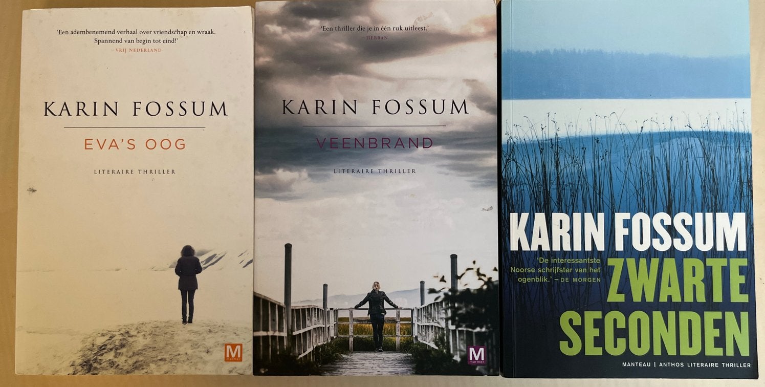 3 x Karin Fossum : Eva's Oog, Veenbrand, Zwar, Ophalen of Verzenden, Gelezen, Scandinavië