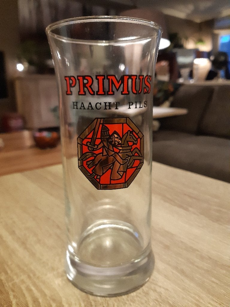 Primus Haacht Pils bierglas (Z209-22), Ophalen of Verzenden, Nieuw, Glas of Glazen, Overige merken