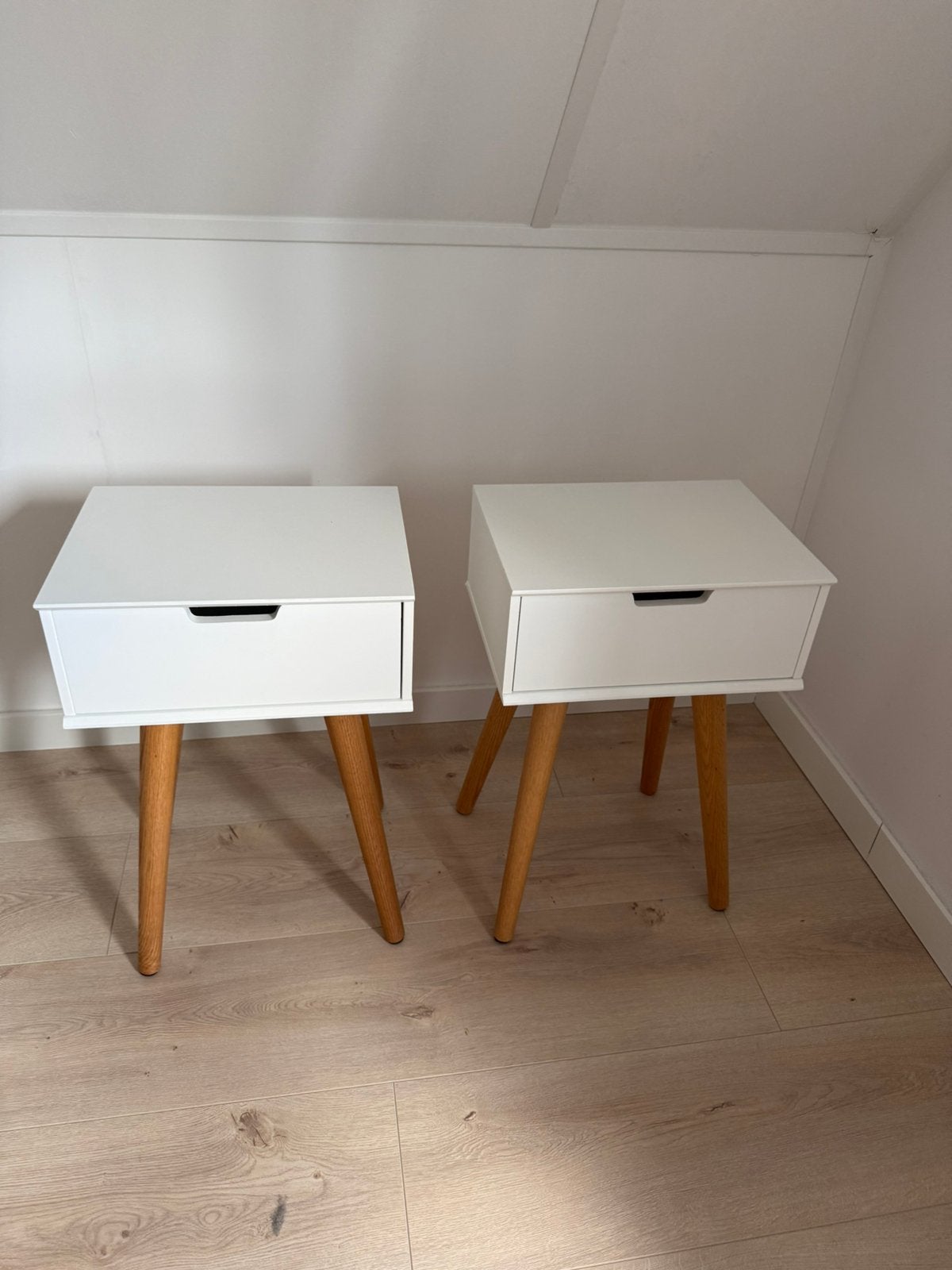 2 nachtkastjes, Huis en Inrichting, Slaapkamer | Nachtkastjes, Ophalen, Gebruikt, Minder dan 45 cm, 55 tot 70 cm