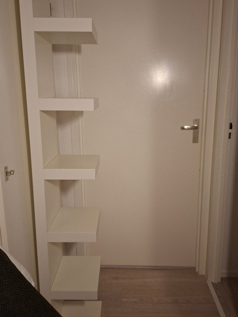Wit ikea wandrek, Ophalen, Eikenhout, 7 plankjes, 50 tot 100 cm