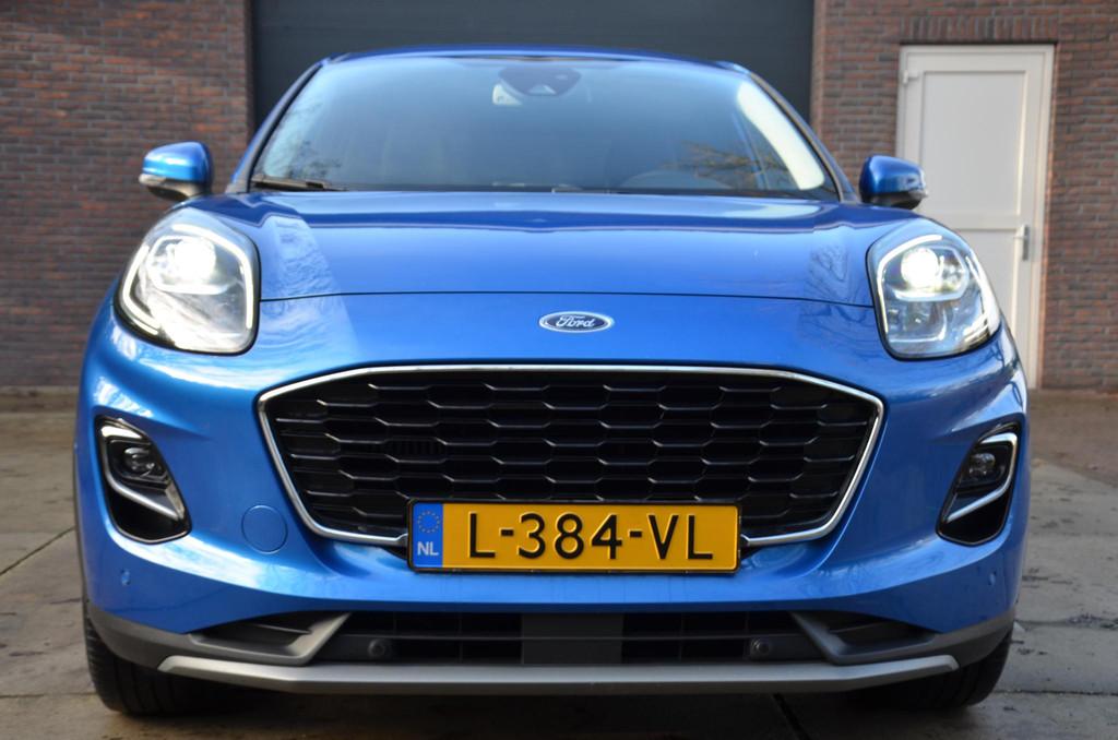 Ford Puma 1.0 EcoBoost Hybrid Titanium X Navi/Pdc/Ecc/Afneem, Voorwielaandrijving, Euro 6, Blauw, Origineel Nederlands