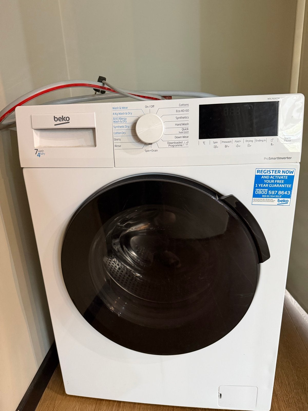 Beko Wasmachine (droogfunctie defect), 6 tot 8 kg, Ophalen of Verzenden, Gebruikt, Minder dan 85 cm