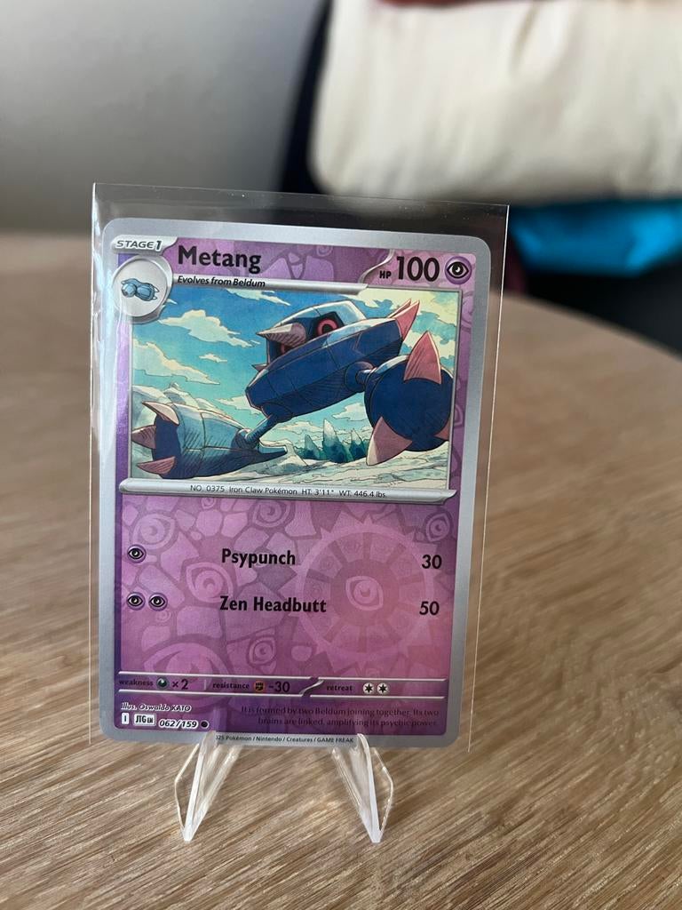 Pokémon Kaart: Metang (062/159) - Reverse Holo, Ophalen of Verzenden, Zo goed als nieuw, Losse kaart