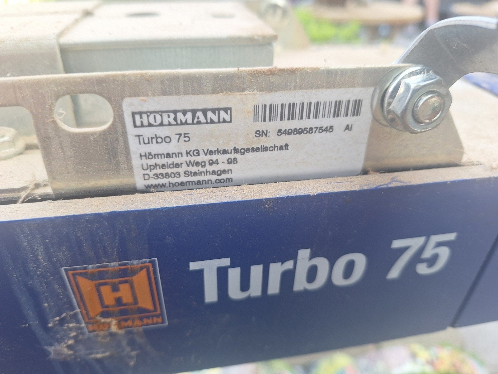 Hormann garagedeur motor Turbo 75, Ophalen, Gebruikt, Garagedeur, 120 cm of meer