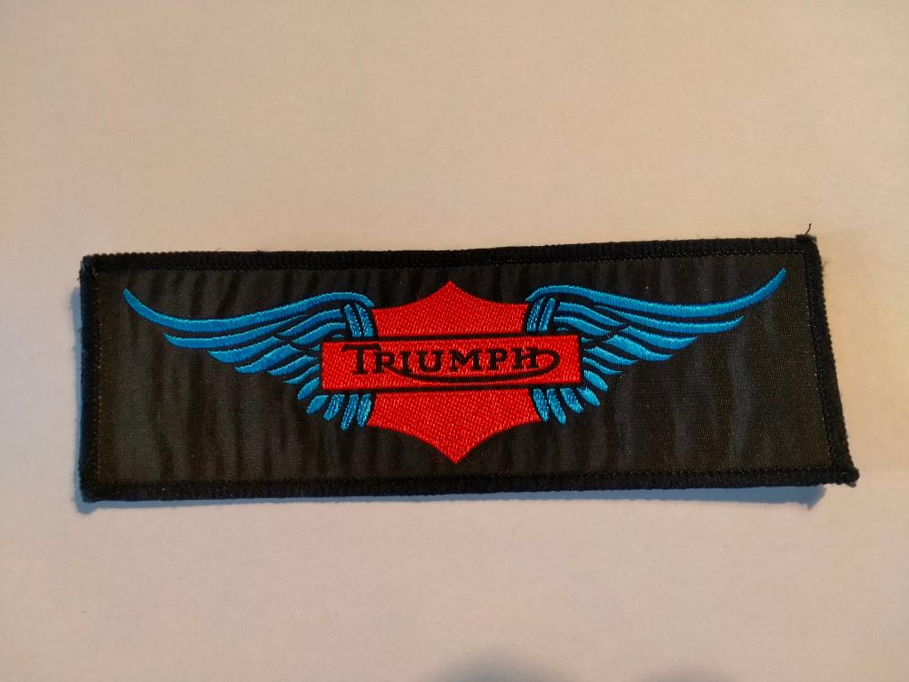 Triumph WINGS motor cycles motoren vintage patch embleem, Ophalen of Verzenden, Nieuw, Auto's