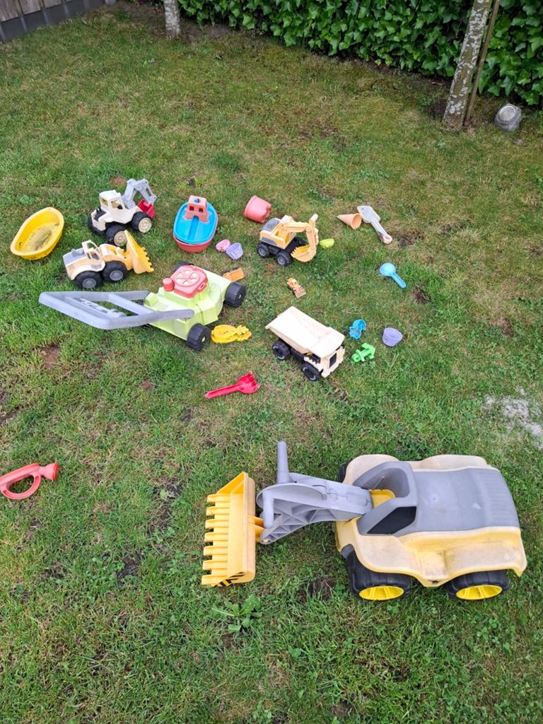 Diverse plastic graafmachines, Kinderen en Baby's, Ophalen, Gebruikt