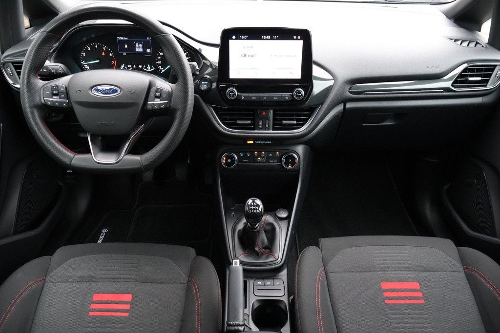 Ford Fiesta 1.0 Hybrid ST-Line 1e Eigenaar | Volledig Onderh, Voorwielaandrijving, Gebruikt, Wit, Bedrijf