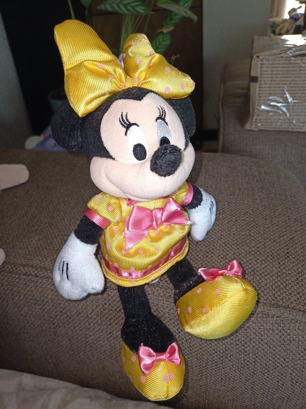 Minnie mouse, disney., Kinderen en Baby's, Speelgoed | Knuffels en Pluche, Muis, Disney, Geel, Ophalen of Verzenden