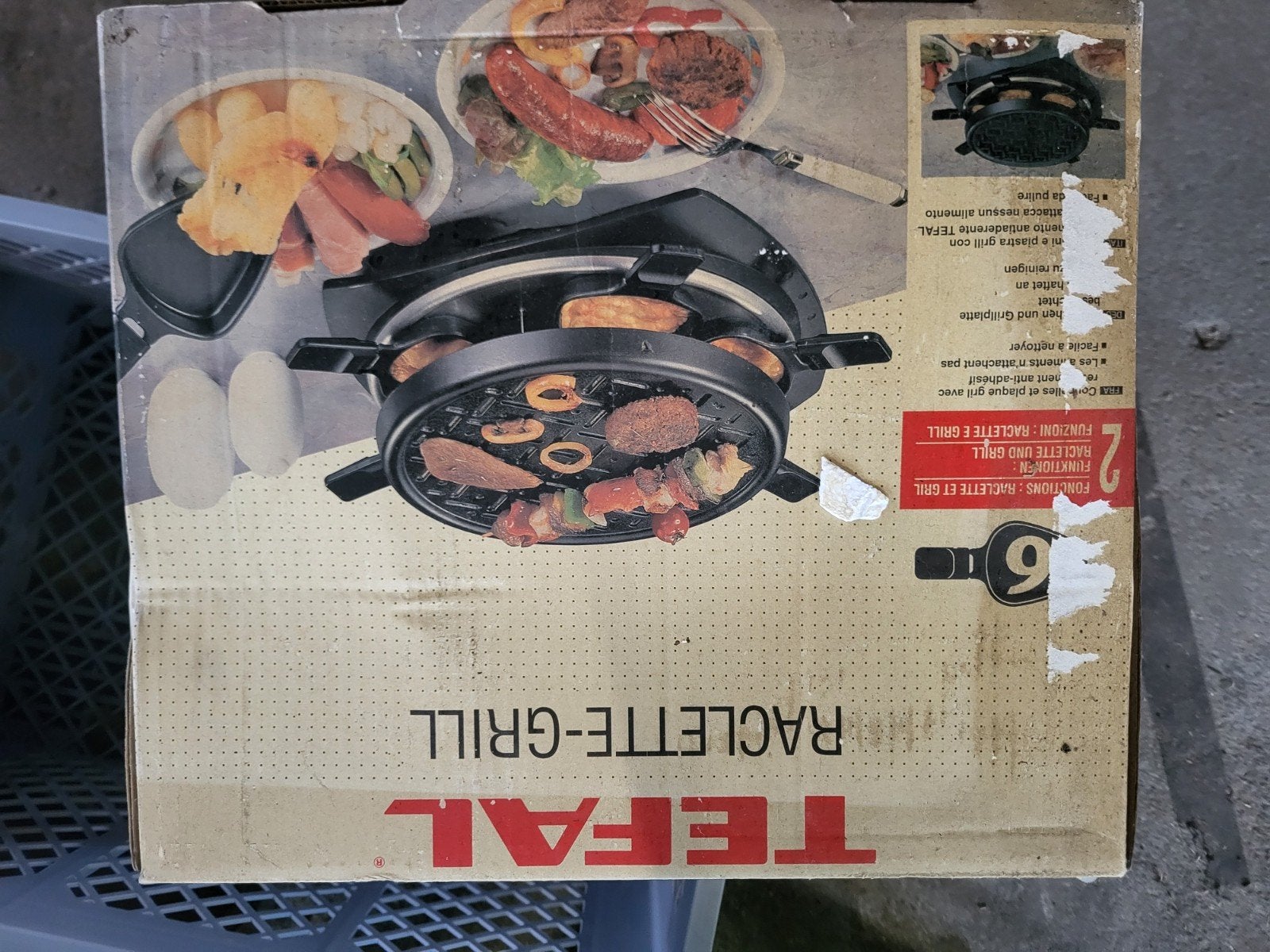 Tefal Raclette-Grill Gourmet - 6 personen, Ophalen of Verzenden, Zo goed als nieuw, 4 t/m 7 personen