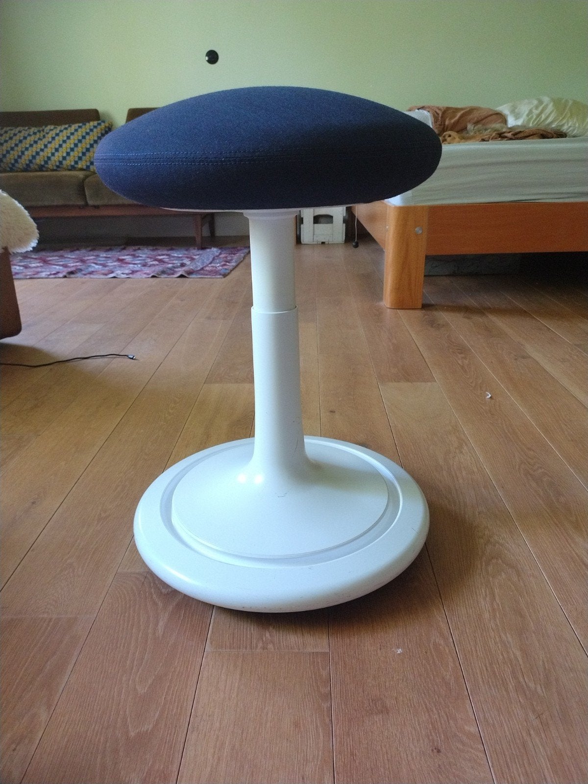 Ongo Classic actieve kruk - Ergonomisch en stijlvol, Stof, Gebruikt, Blauw, Ophalen of Verzenden