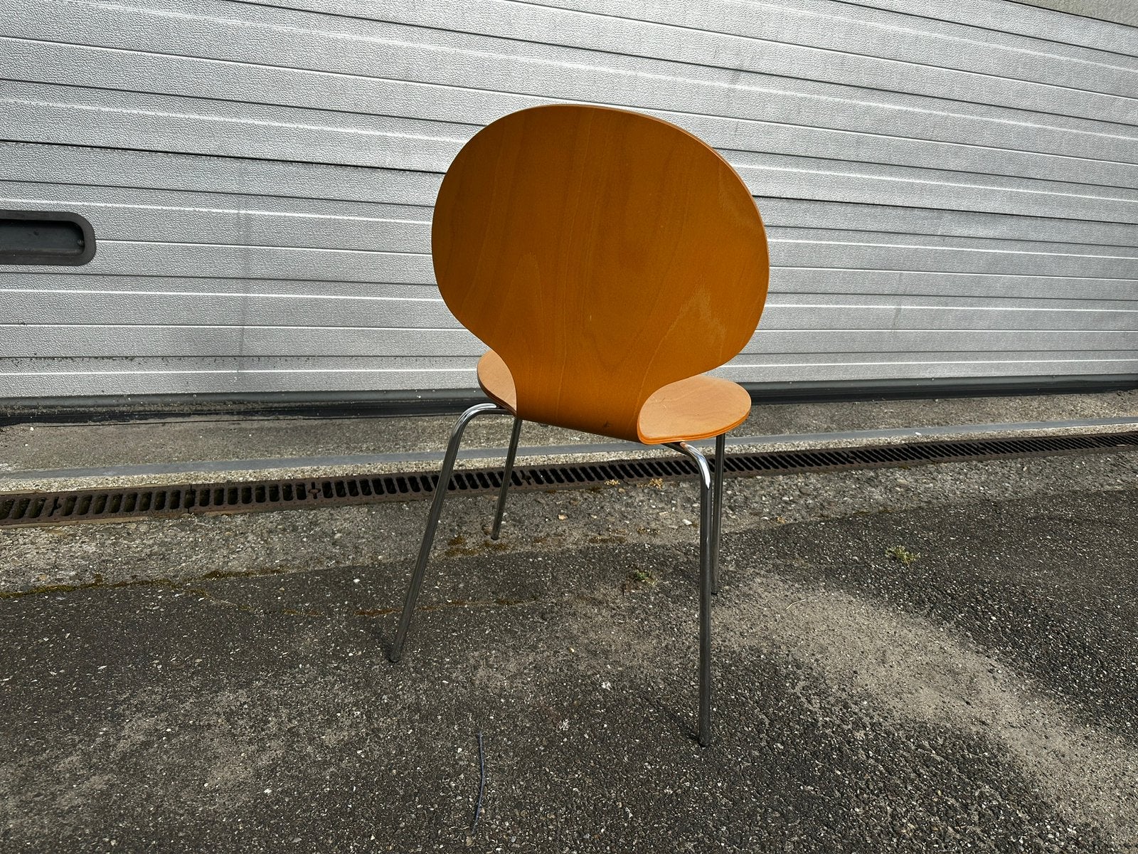 Houten Vlinder kantinestoel, Ophalen, Gebruikt, Bruin, .