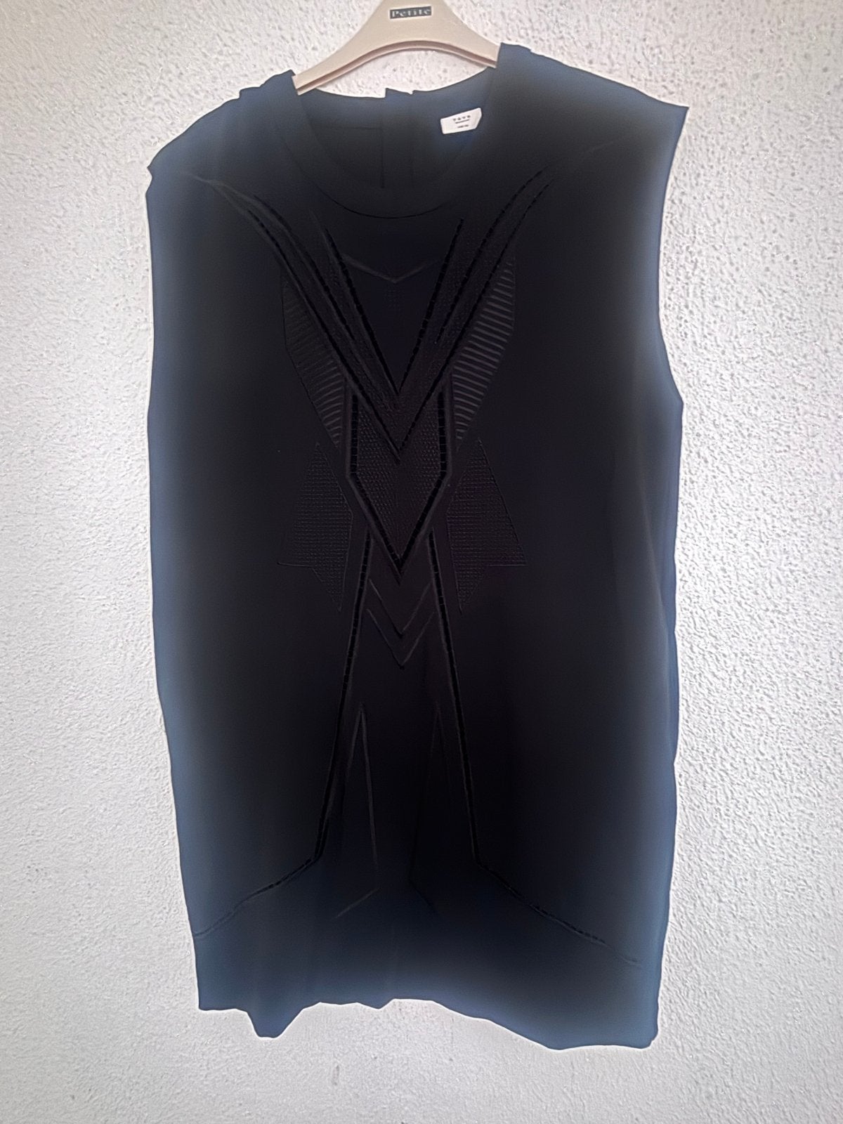 YAYA Zwarte Mouwloze Jurk met Patroon - Maat 36 (S), Kleding | Dames, Jurken, Zwart, Ophalen of Verzenden, Zo goed als nieuw, Maat 36 (S)