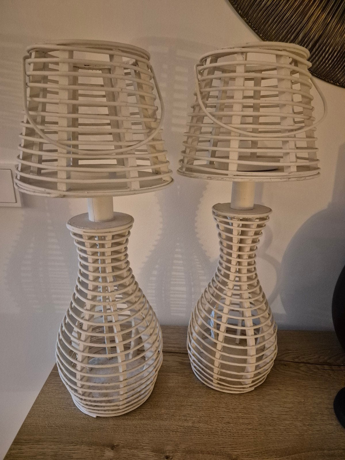 2 witte kandelaren, Ophalen, Gebruikt