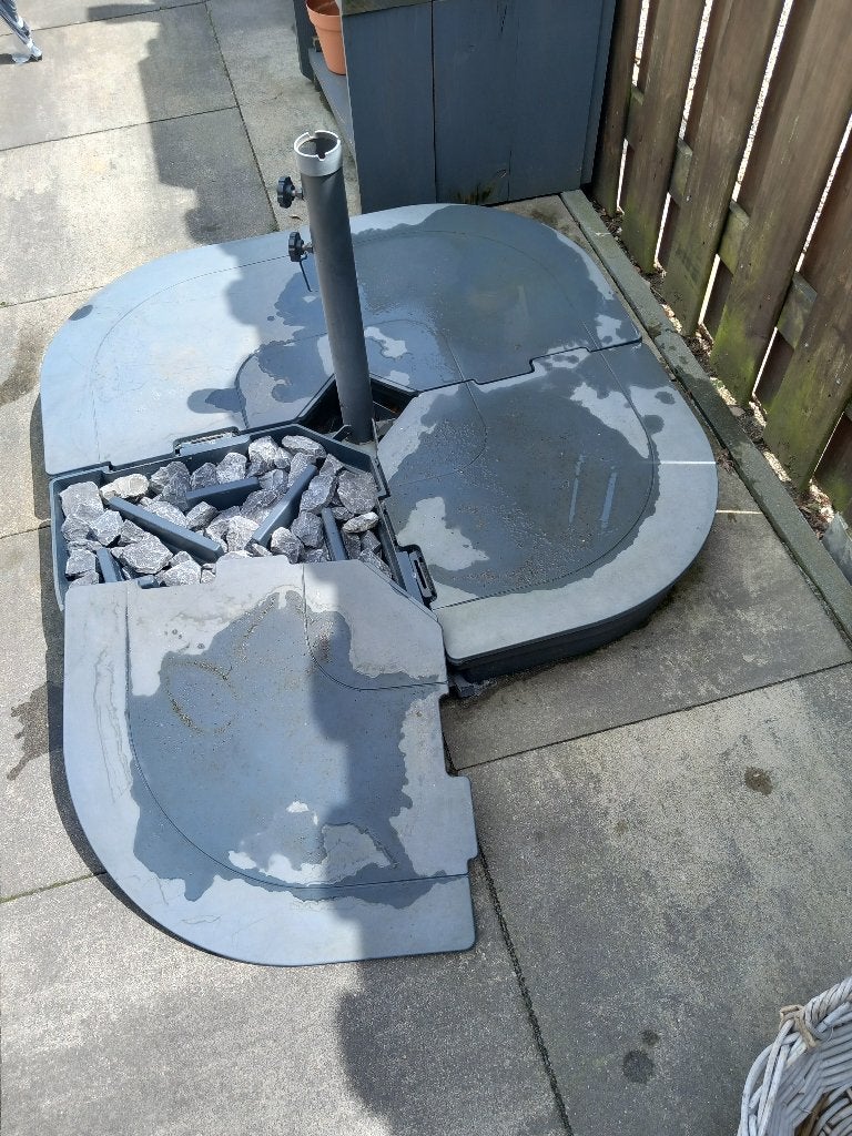 Parasolvoet GRATIS, Tuin en Terras, Parasols, Ophalen, Gebruikt, Minder dan 1 meter, Parasolvoet