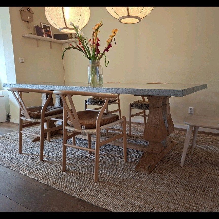 Eettafel, Ophalen, Gebruikt, Teakhout, 200 cm of meer