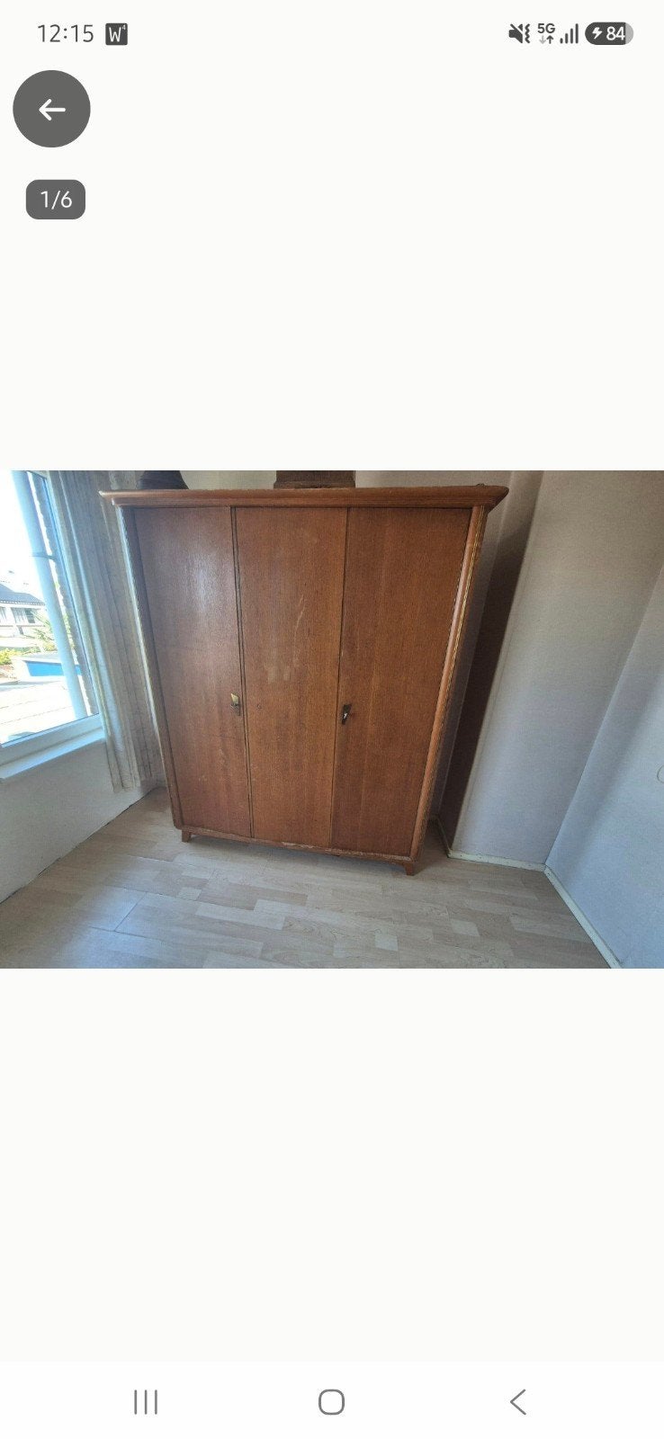 Retro kledingkast, Huis en Inrichting, Ophalen, Gebruikt, 50 tot 75 cm, 200 cm of meer