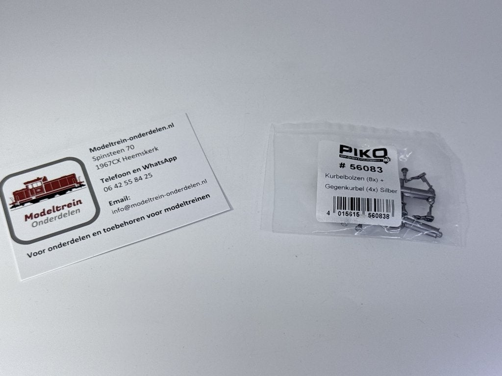 Piko 56083 - Kurbelbol.(8x) +Gegenkur.(4x) Zilber/Zilver, Piko, Nieuw, Info@modeltrein-onderdelen.nl, Piko