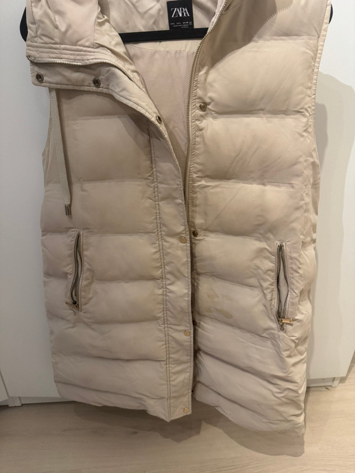 Zara bodywarmer, Kleding | Dames, Bodywarmers, Ophalen of Verzenden, Zo goed als nieuw, Beige