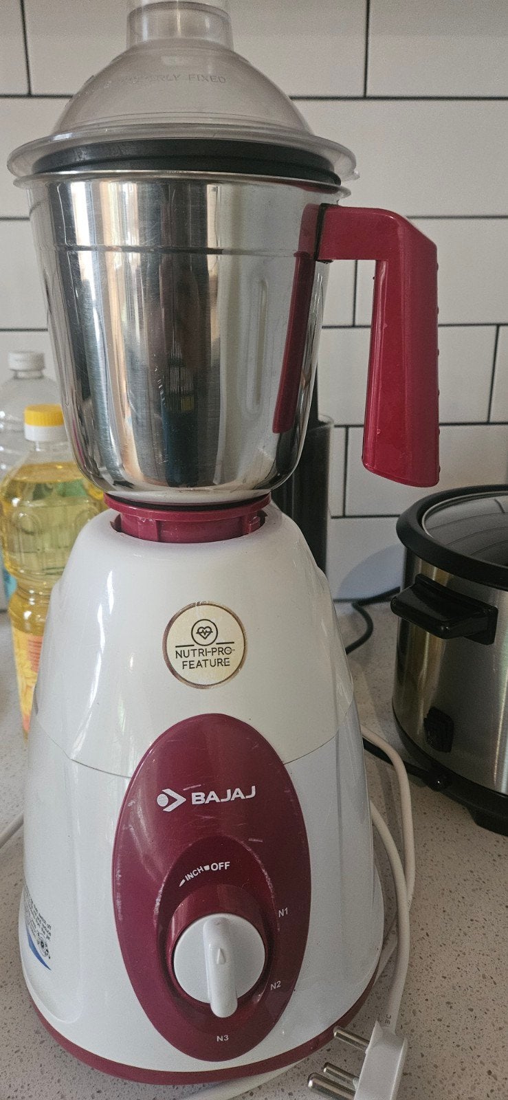 Bajaj Indiase Mixer Grinder met 1 container, 1 tot 2 liter, Ophalen, Gebruikt, 3 snelheden of meer