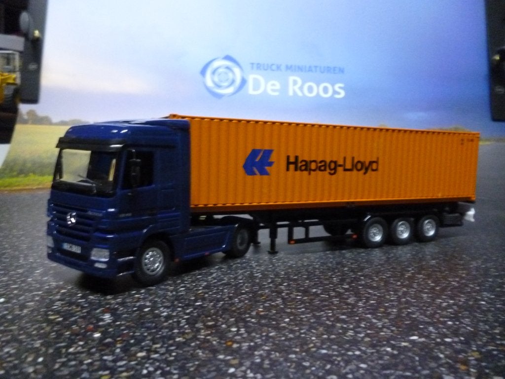NZG Mercedes Actros Hapag-Loyd, Hobby en Vrije tijd, Modelauto's | 1:50, Ophalen of Verzenden, Nieuw, Hijskraan, Tractor of Landbouw
