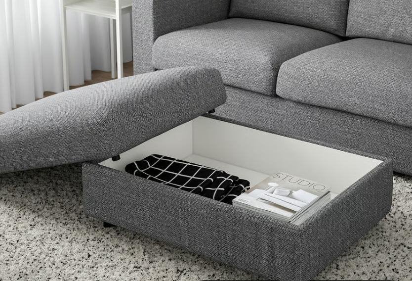 Ikea voetenbank / opbergruimte Vimle, Huis en Inrichting, Ophalen, Zo goed als nieuw