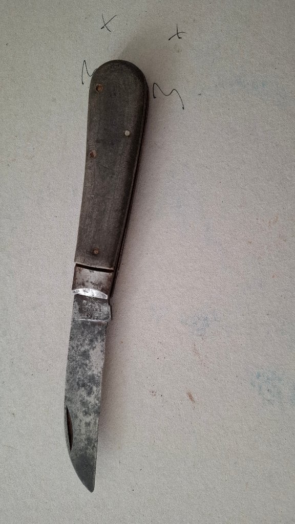 zakmes F Herder Solingen, Caravans en Kamperen, Kampeergereedschap, Ophalen of Verzenden, Gebruikt
