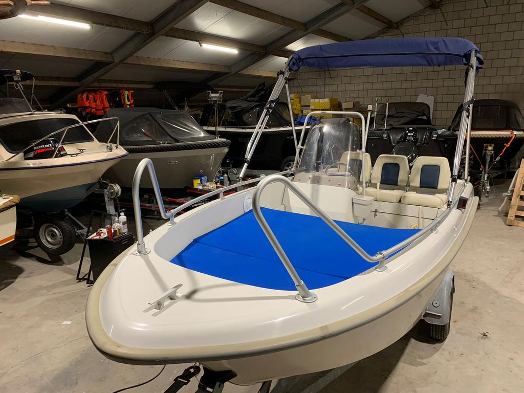 Askeladden 445 hunter suzuki 50pk 4 takt koopje €6750,-, Ophalen, 10 tot 30 pk, Zo goed als nieuw, 3 tot 6 meter