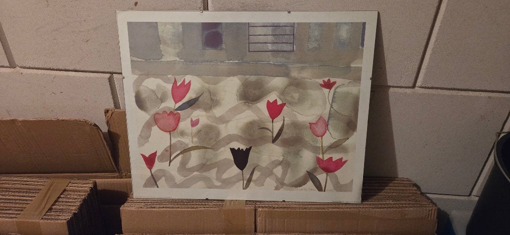 Abstract aquarel schilderij (ingelijst), Antiek en Kunst, Kunst | Schilderijen | Abstract, Ophalen