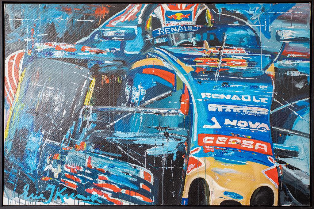 Eric Jan Kremer schilderij Toro Rosso Max Verstappen, Ophalen, Zo goed als nieuw, Formule 1