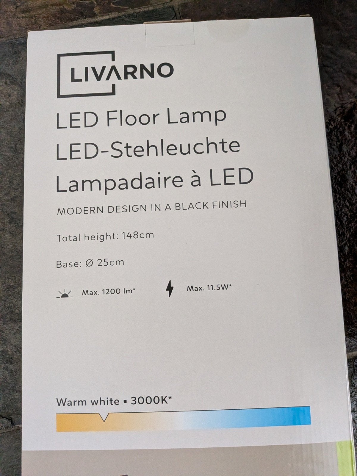 LIVARNO LED Vloerlamp - Zo goed als nieuw, 100 tot 150 cm, Ophalen of Verzenden, Zo goed als nieuw, Metaal