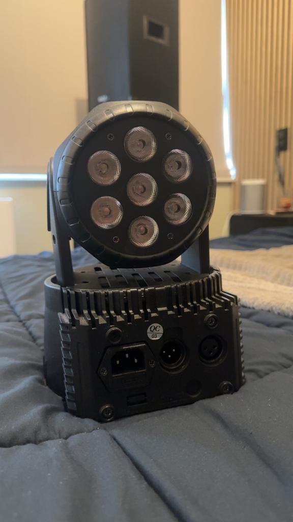 Set van 2 Mini LED Moving Head lampen voor DJ / Feest, Ophalen of Verzenden, Zo goed als nieuw, Licht, Geluidgestuurd