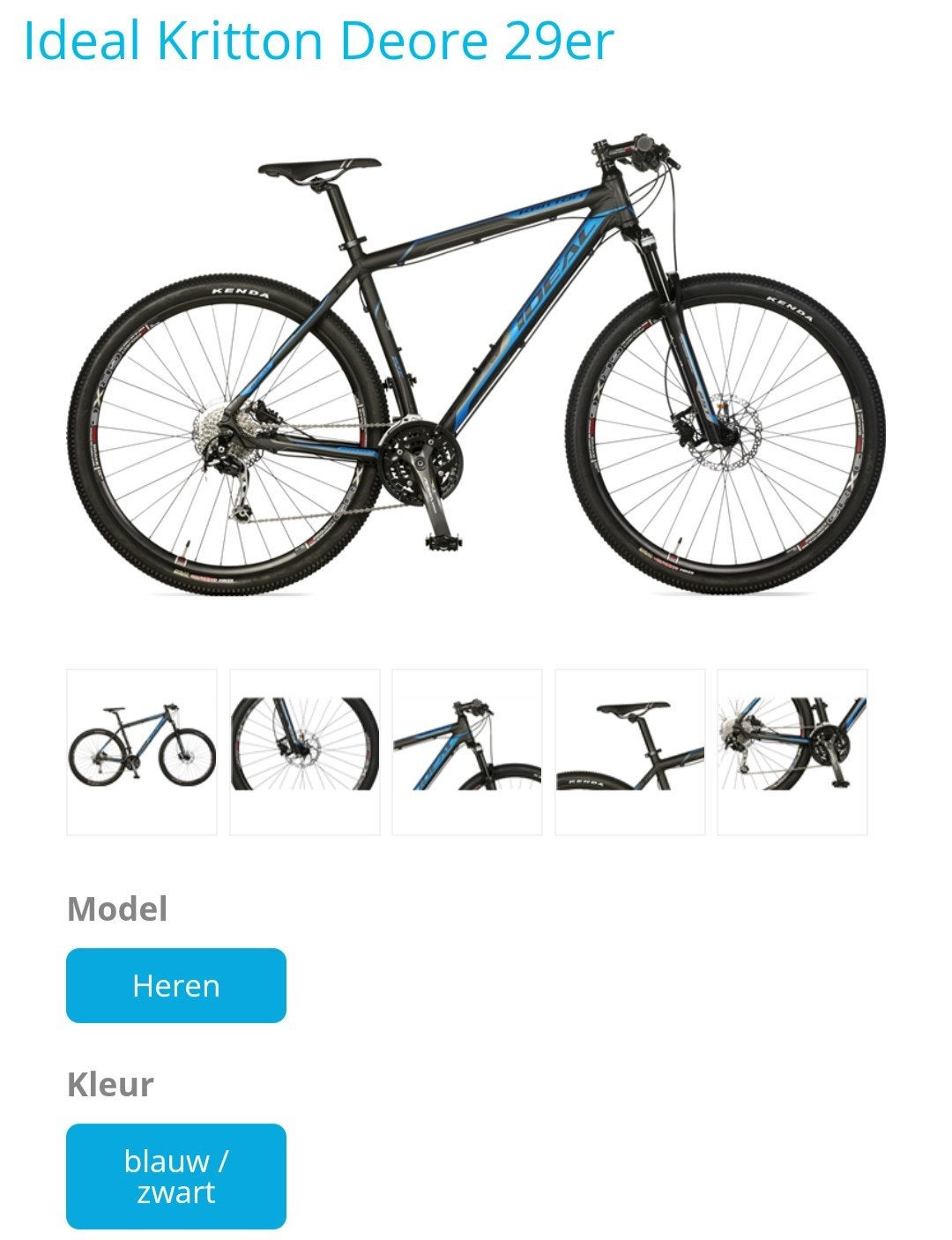 Mountainbike Ideal Kritton Deore 29er. Bva 200€, Ophalen, Gebruikt, Overige merken