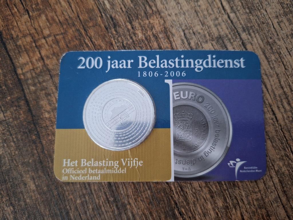 200 jaar belastingdienst zilveren munt 5 euro, Postzegels en Munten, Munten | Nederland, Koningin Beatrix, Zilver, Euro's, Ophalen of Verzenden