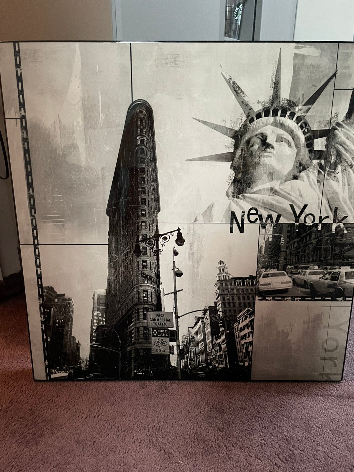 Schilderij New York, 50 – 75, Ophalen of Verzenden, Zo goed als nieuw, Schilderij