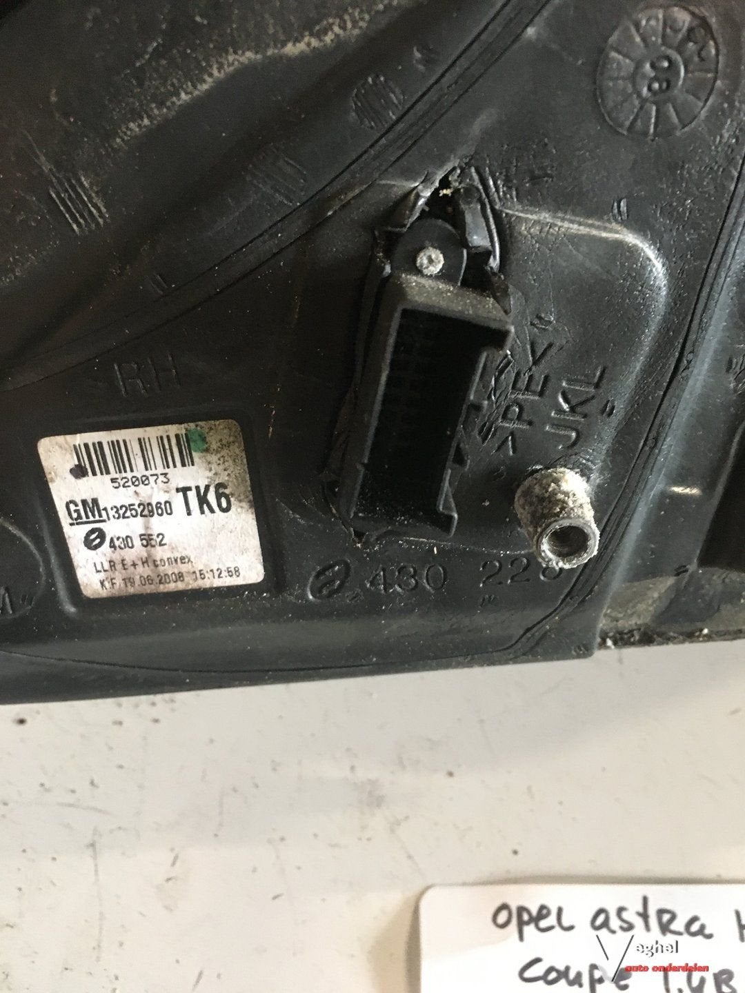 Opel Astra H Coupe 2010 Buitenspiegel Elektr Rechts, Gebruikt, -, -, Ophalen of Verzenden
