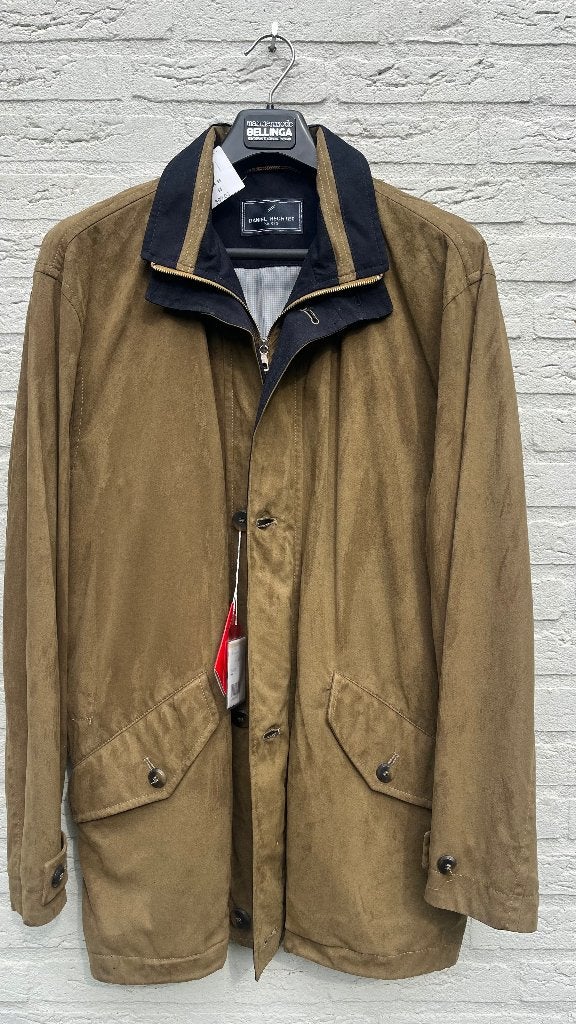 Nieuw: Daniel Hechter jas | kaki suèdelook | maat 50 (L), Bruin, Nieuw, Ophalen of Verzenden, Daniel hechter