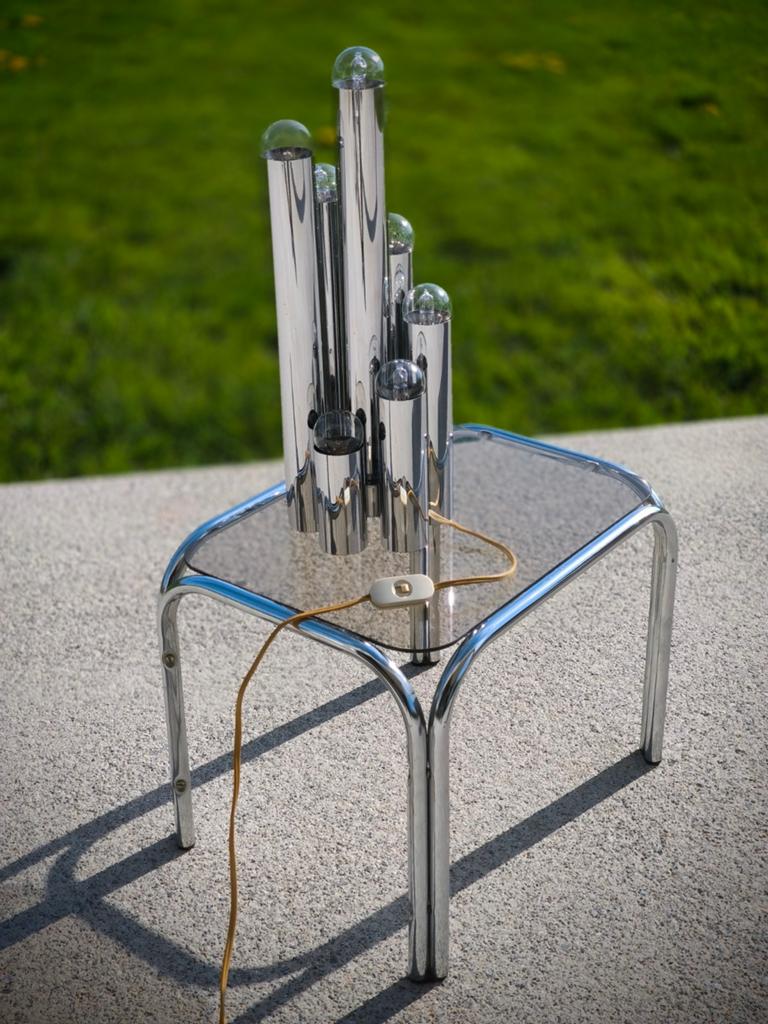 Gaetano Sciolari lamp model 4489/7L voor Boulanger, 1970, Ophalen, Zo goed als nieuw, Metaal, Minder dan 50 cm