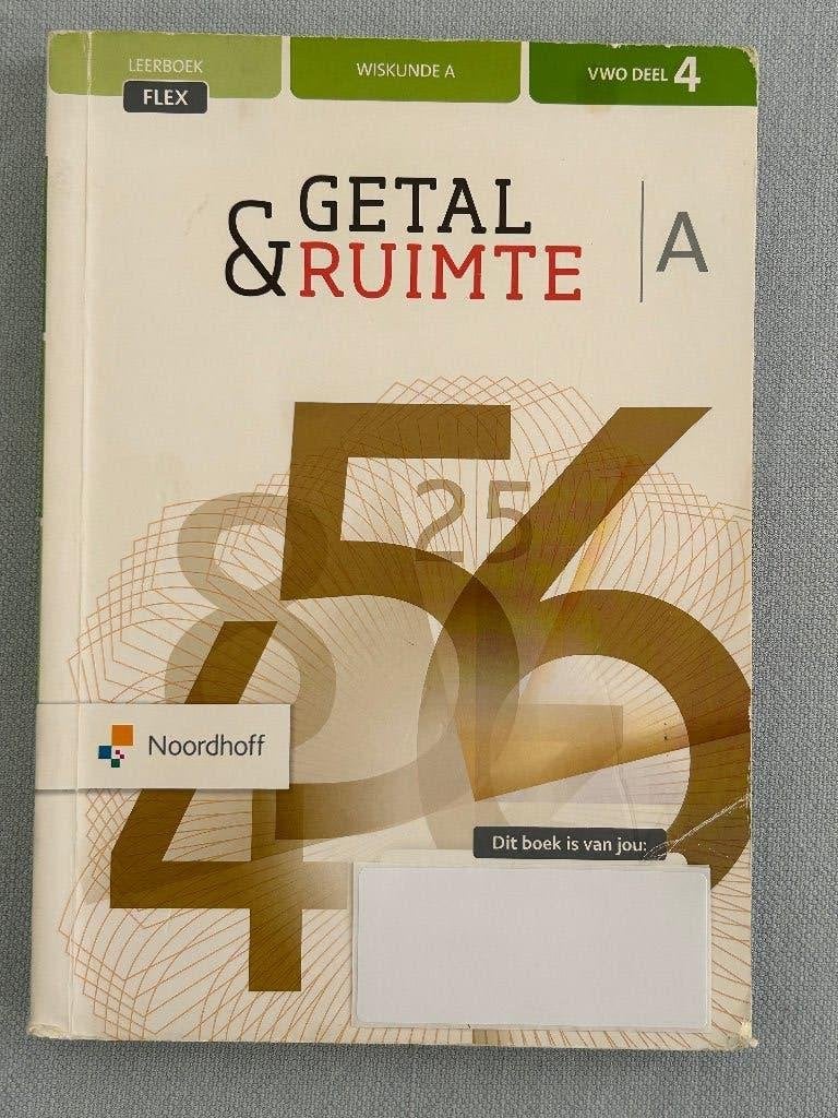 Getal & Ruimte Leerboek FLEX Wiskunde A VWO deel 4, Gelezen, Ophalen of Verzenden, WO, Noordhoff Uitgevers