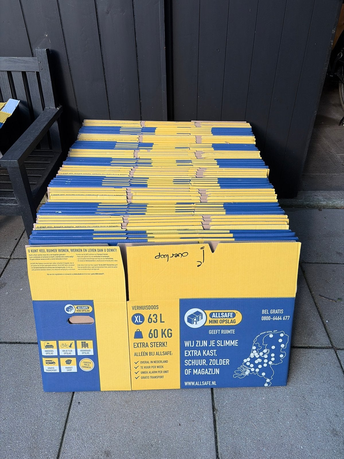 30x XL Verhuisdozen - Extra Sterk, Autolock, 63L, 60kg, Ophalen, Overige materialen, Minder dan 50 cm, 50 tot 100 cm