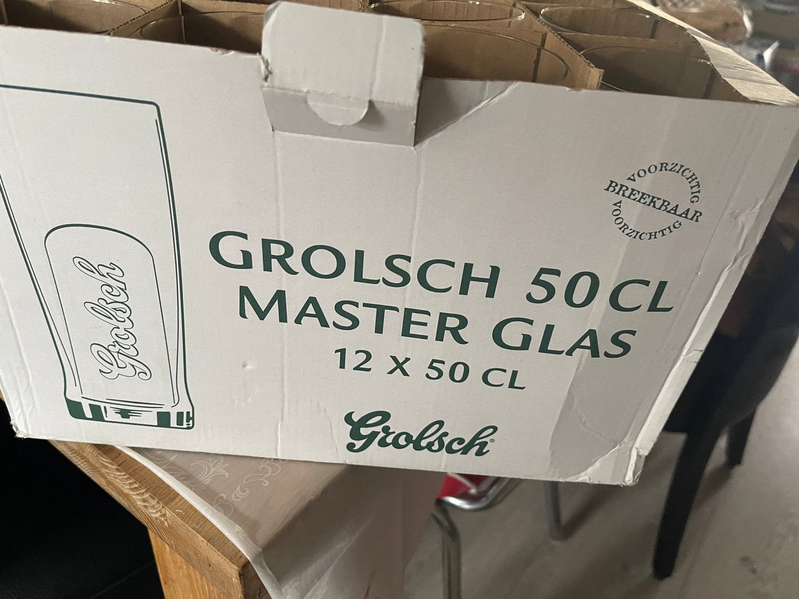 Grolsch 50 CL master Glas doos, Ophalen, Doos, Minder dan 35 cm, Minder dan 50 cm