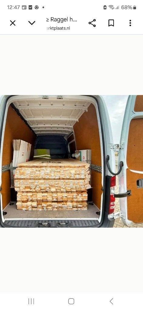 Raggel hout, Minder dan 25 mm, Nieuw, Ophalen of Verzenden, 200 tot 250 cm