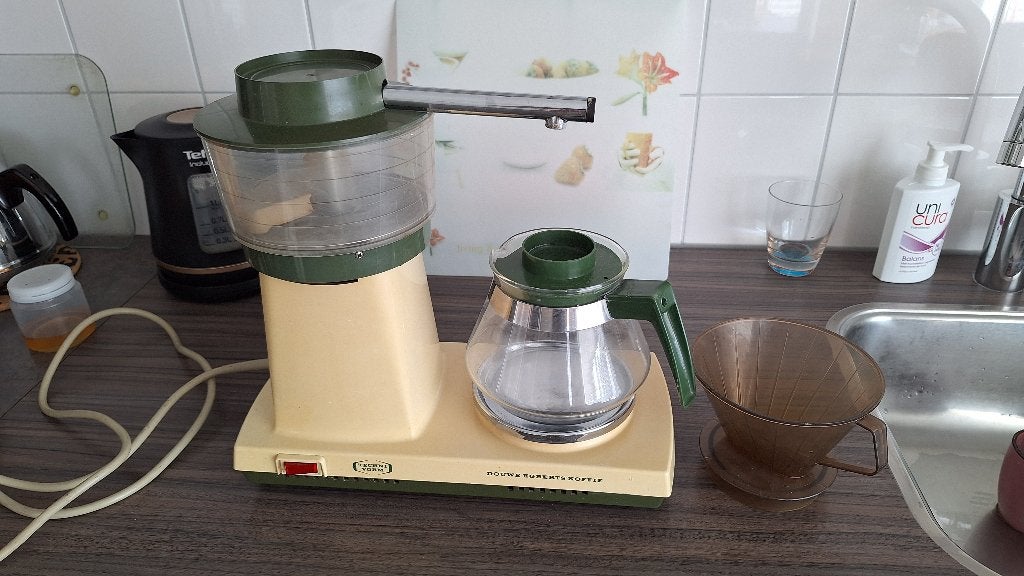 Vintage Technivorm Douwe Egberts Moccamaster Type 70 D.E., Witgoed en Apparatuur, Koffiezetapparaten, Ophalen, Gebruikt, Koffiemachine